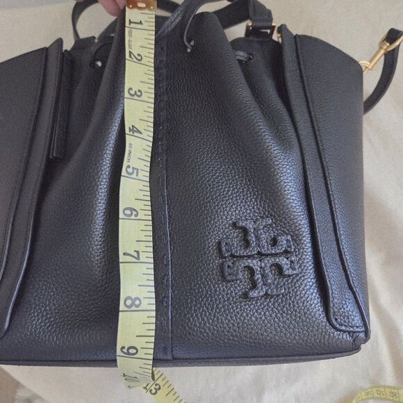Tory Burch McGraw Dragonfly Tote/ Crossbody Bag BLACK/GOLD - Picture 8 of 8
